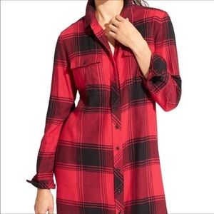 Athleta Town to Trail Plaid Shirtdress❤️🖤